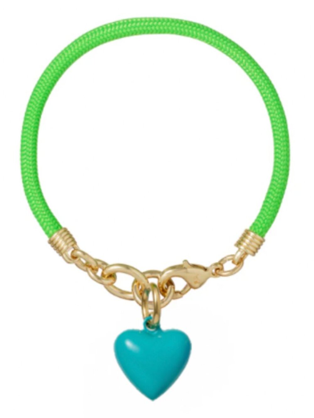 Roxanne Assoulin The Happy Cord Charm Bracelet Apple Green/Turquoise/b